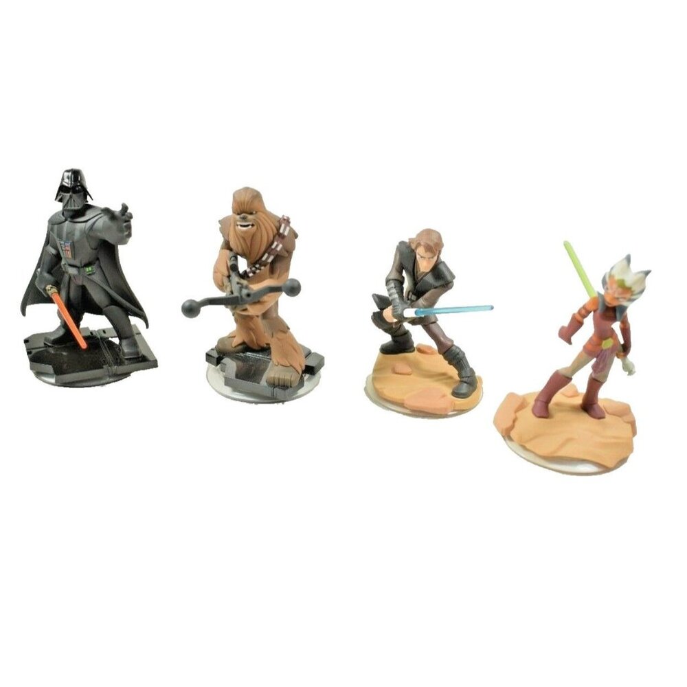 Disney Infinity Star Wars Character Figure Bundle Darth Anakin Chewbacca Ashoka
